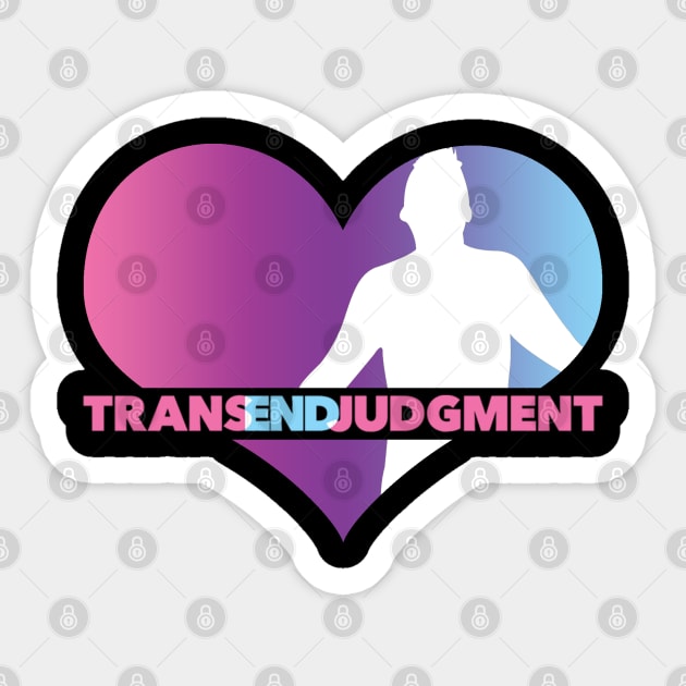 TransEndJudgment - Multicolor Heart Sticker by OutPsyder